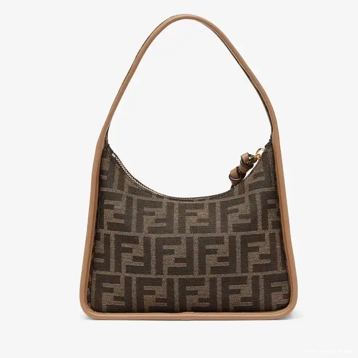 Affordable Bag Fendi Mini In Fabric Brown Motif FF Fendessence 0704